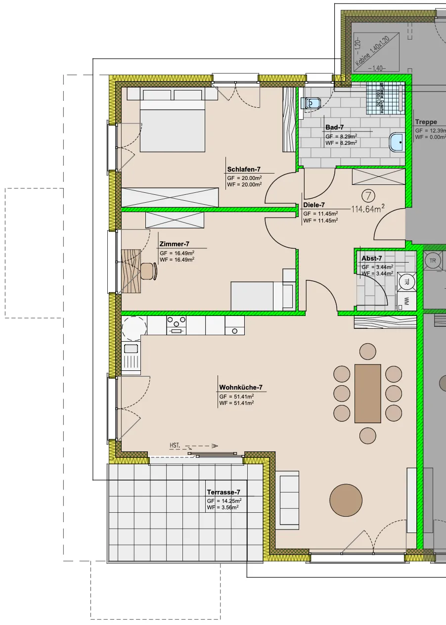 Grundriss Penthouse